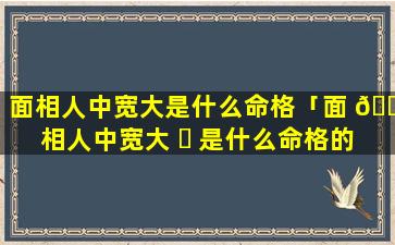 面相人中宽大是什么命格「面 🐬 相人中宽大 ☘ 是什么命格的人」